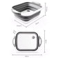 3-in-1 foldable Washing Tub & Chopping Board with Drain Basket & Collapsible