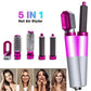 5-in-1 Pocket-Friendly Hair Dryer & Styler: Hot Air Brush, Volumizer, Straightener, Curler, and Comb with Detachable