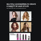 5-in-1 Pocket-Friendly Hair Dryer & Styler: Hot Air Brush, Volumizer, Straightener, Curler, and Comb with Detachable