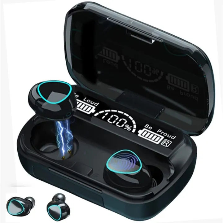 M10 TWS Wireless Earbuds Bluetooth 5.1 Touch Control Waterproof LED Display Charging Box 9D HiFi Sound for Gaming and Gym